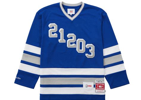 v neck supreme hockey jersey.